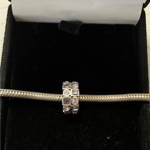 Purple crystal Chamilia Bead